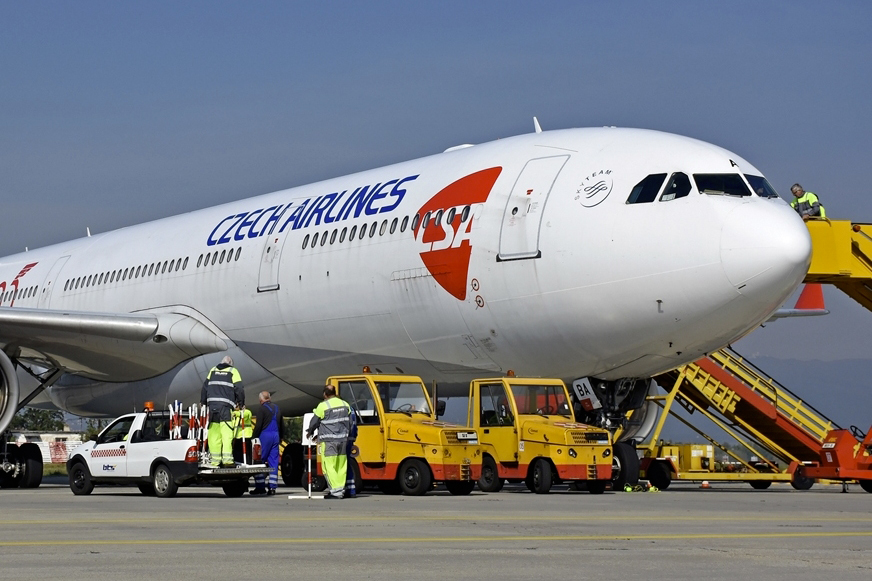 Širokotrupý Airbus ČSA v Bratislave